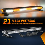 Nilight 29.5 Inch Roof Top Amber White Strobe Lights 56LED Hazard Emergency Warning Light Bar Magnetic Mount, view 6
