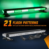 Nilight 29.5 Inch Roof Top Green White Strobe Lights 56LED Hazard Emergency Warning Light Bar Magnetic Mount, view 5
