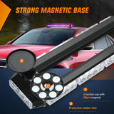 Nilight 29.5 Inch Roof Top Red Blue Strobe Lights 56LED Hazard Emergency Warning Light Bar Magnetic Mount, view 4
