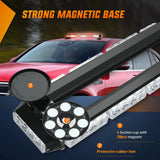 Nilight 29.5 Inch Roof Top Red White Strobe Lights 56LED Hazard Emergency Warning Light Bar Magnetic Mount, view 4