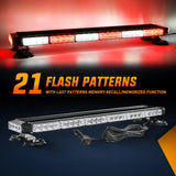 Nilight 29.5 Inch Roof Top Red White Strobe Lights 56LED Hazard Emergency Warning Light Bar Magnetic Mount, view 5