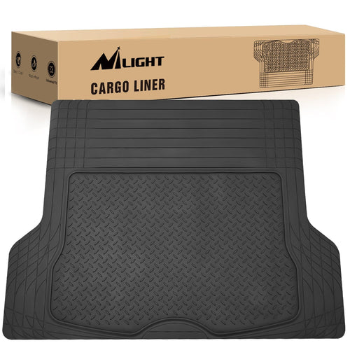 Nilight 56X43 Inch Rubber Cargo Mats Universal Trim to fit Most Vehicles