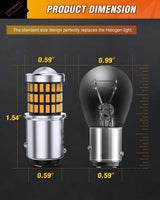 Nilight 57LED 1157 Amber Yellow 2057 2357 BAY15D 7528 LED Bulb (Pair), view 2