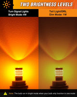Nilight 57LED 1157 Amber Yellow 2057 2357 BAY15D 7528 LED Bulb (Pair), view 3