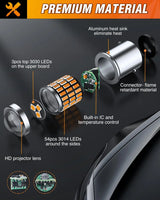 Nilight 57LED 1157 Amber Yellow 2057 2357 BAY15D 7528 LED Bulb (Pair), view 4