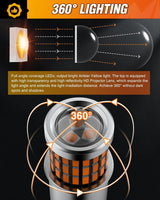 Nilight 57LED 1157 Amber Yellow 2057 2357 BAY15D 7528 LED Bulb (Pair), view 5