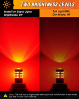 Nilight 57LED 1157 Red 2057 2357 BAY15D 7528 LED Bulb (Pair), view 3