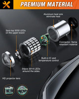 Nilight 57LED 1157 Red 2057 2357 BAY15D 7528 LED Bulb (Pair), view 4