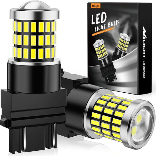 Nilight 57LEDs 6100K Cool White 3156 3056 4157 3057 3157 LED Bulbs (Pairs)