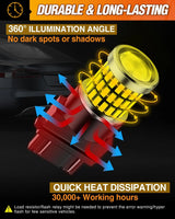 Nilight 57LEDs 6100K Cool White 3156 3056 4157 3057 3157 LED Bulbs (Pairs), view 5