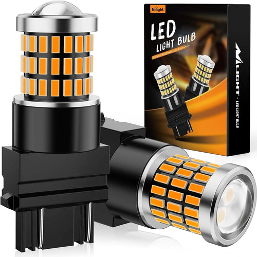 Nilight 57LEDs Amber Yellow 3156 3056 4157 3057 3157 LED Bulbs (Pairs)