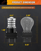 Nilight 57LEDs Red 3156 3056 4157 3057 3157 LED Bulbs (Pairs), view 2
