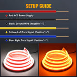 Nilight 59-Inch LED Hood Strip, White Startup DRL Amber Signals Light | White Dynamic Daytime Running Light Amber Sequentiall Turn Signal Waterproof for Cars, SUVs & Trucks, view 3