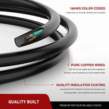 Nilight 5ft 18AWG 4 Pin Jacketed Cable Trailer Wire, view 2