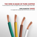 Nilight 5ft 18AWG 4 Pin Jacketed Cable Trailer Wire, view 6