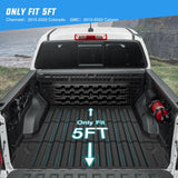 Nilight 5ft Rubber Short Bed For 2015 2016 2017 2018 2019 2020 2021 2022 Chevy Colorado/GMC Canyon, view 2