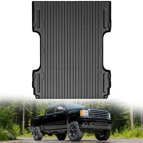 Nilight 6.6ft Rubber Short Trunk Bed for 2007-2019 Silverado/Sierra 2500 3500HD & 1500 2007-2018, TPE Heavy-Duty Pick-up Bed Liner for Chevy GMC Accessories, Anti-Slip Texture, All Weather Protection