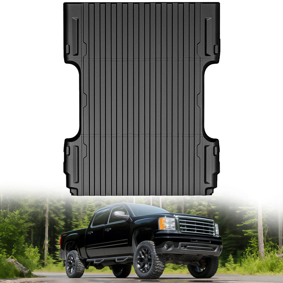 Nilight 6.6ft Rubber Short Trunk Bed for 2007-2019 Silverado/Sierra 2500 3500HD & 1500 2007-2018, TPE Heavy-Duty Pick-up Bed Liner for Chevy GMC Accessories, Anti-Slip Texture, All Weather Protection