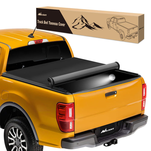 Nilight 5ft Soft Roll Up Truck Bed Cover for Ford Ranger 2019 2020 2021 2022 2023