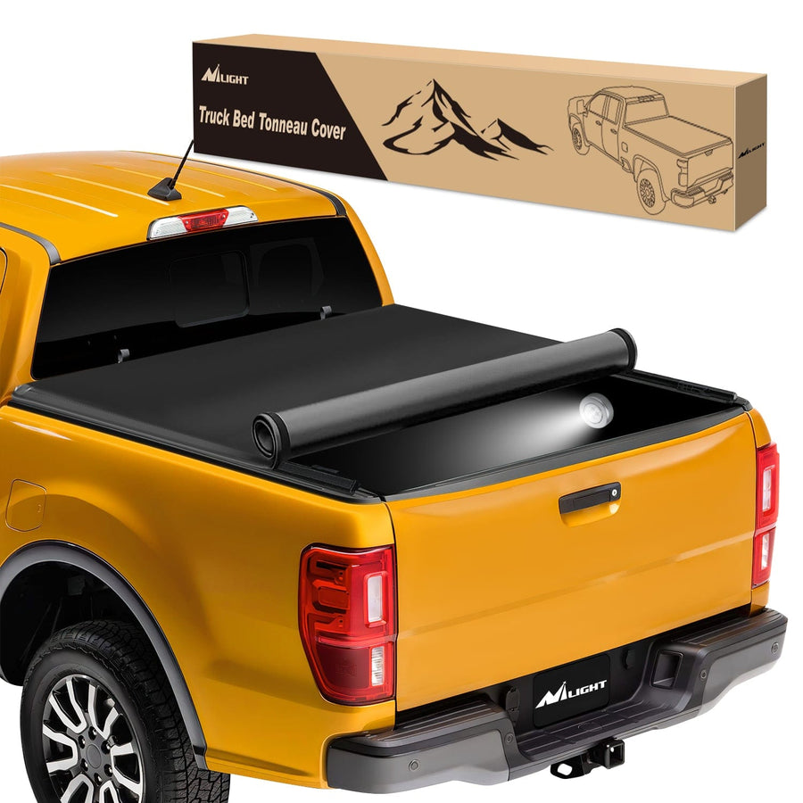 Nilight 5ft Soft Roll Up Truck Bed Cover for Ford Ranger 2019 2020 2021 2022 2023
