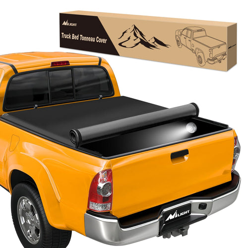 Nilight 5ft Soft Roll Up Truck Bed Cover for Toyota Tacoma 2005 2006 2007 2008 2009 2010 2011 2012 2013 2014 2015
