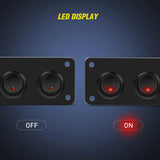 Nilight 5Gang 3Pin Red Rocker Switch Panel, view 3
