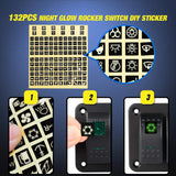 Nilight 5Gang Aluminum 5Pin ON/Off Green Rocker Switch Panel, view 5