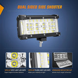 Nilight 5.5 Inch 132W Side Shooter Quadruple Row Spot Flood LED Light Bars (Pair), view 3