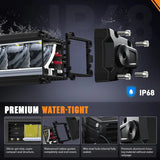 Nilight 5.3 Inch 15W 1680LM Slim DRL Anti-Glare Spot LED Light Bars (Pair) | 16AWG DT Wire, view 5
