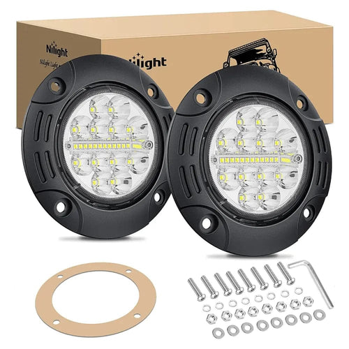 Nilight 5 Inch 36W Upgraded Flush Mount Spot Flood LED Work Lights (Pair)