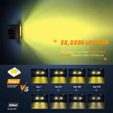 Nilight 4.8 Inch 42W 7800LM Amber Flush Mount Spot Flood LED Work Lights (Pair) | 16AWG Wire 3Pin Switch, view 6