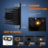 Nilight 4.8 Inch 42W Flush Mount Amber White Spot Flood LED Pods | 16AWG DT Wire, view 5