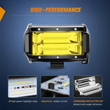 Nilight 5.2 Inch 72W 10800LM Amber Double Row Flood Led Light Bars (Pair), view 4