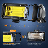 Nilight 5.2 Inch 72W 10800LM Amber Double Row Flood Led Light Bars (Pair), view 5