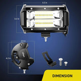 Nilight 5 Inch 72W 10800LM Double Row Flood Led Light Bars (Pair), view 3
