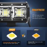 Nilight 5 Inch 96W 3600LM Quad Row Flood LED Light Bar (Pair), view 3
