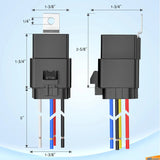 Nilight 5Pack 5Pin SPDT 12V Relay W/ 12AWG Tinned Copper Wires, view 3