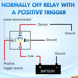 Nilight 5Pack 5Pin SPDT 12V Relay W/ 12AWG Tinned Copper Wires, view 5