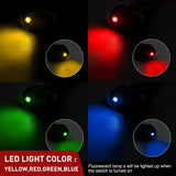 Nilight 5Pcs 12V 30A Round Toggle LED Switch with Red Yellow Blue Green LED Indicator, view 6