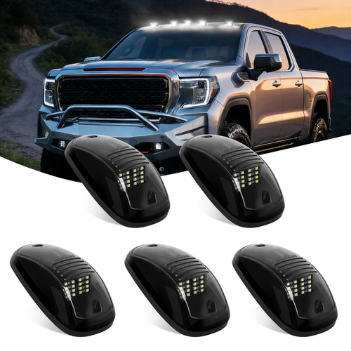 Nilight 5PCS 16LED White Cab Roof Marker Light