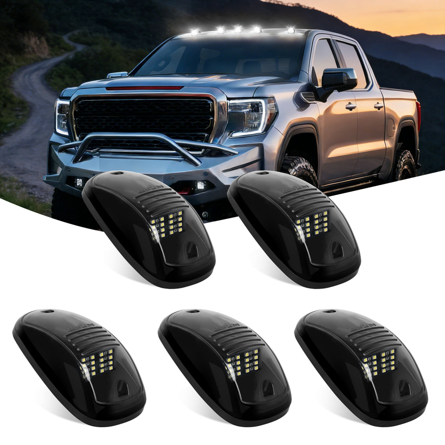 Nilight 5PCS 16LED White Cab Roof Marker Light