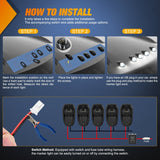 Nilight 5PCS 16LED White Cab Roof Marker Light, view 6