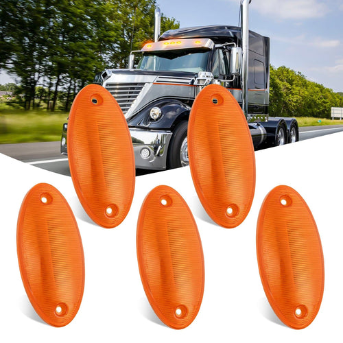 Nilight 5PCS 4LED Amber Cab Roof Marker Light