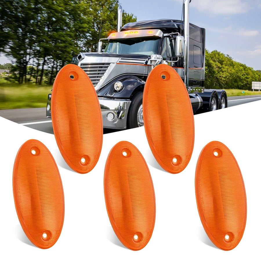 Nilight 5PCS 4LED Amber Cab Roof Marker Light