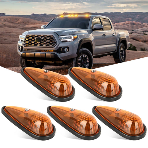 Nilight 5PCS 9LED Amber Cab Roof Marker Light