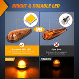 Nilight 5PCS 9LED Amber Cab Roof Marker Light, view 4