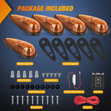 Nilight 5PCS 9LED Amber Cab Roof Marker Light, view 5