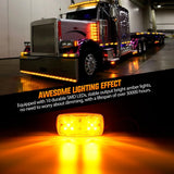 Nilight 5PCS Amber 10LED Rectangular Clearance Double Bullseye Marker Light, view 3