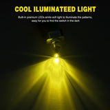 Nilight 5PCS LED Toggle Switch ON Off 12V 30A Yellow Lighted Metal Heavy Duty SPST 3 Pin Rocker Switches 12mm Mounting Hole for Automotive Cars Trucks Boats Racing Cars, view 6