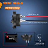Nilight 5PCS ON Off Round SPST 20mm Mini 12 Volt DC 2 Pin Circle Toggle Switch with 160mm Wiring Harness, view 3